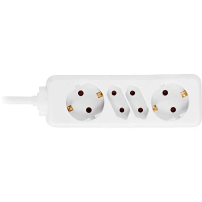 Grenuttag 4 uttag 1.5m Vit