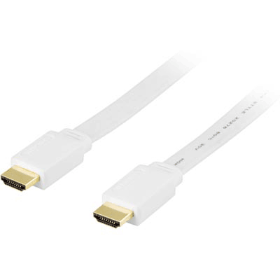 HDMI 1.4 Flat Kabel vit 0.5 m