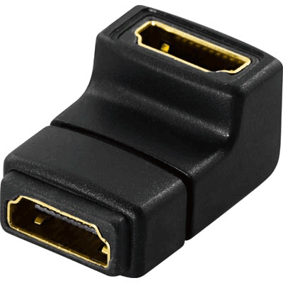 Vinklad HDMI kontakt 19 pin hona-hona