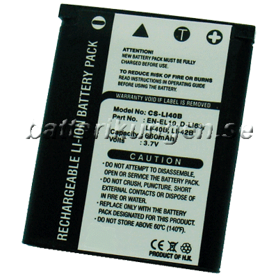 Batteri till Olympus som ersätter Li-40B