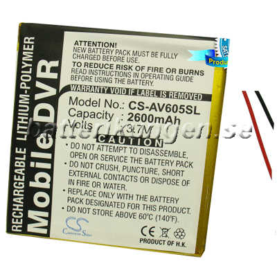 Batteri till Archos AV605 20 GB mfl - 2.500 mAh