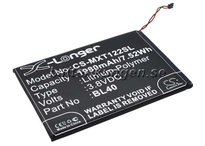 Batteri till Motorola Moto E mfl - 1.980 mAh
