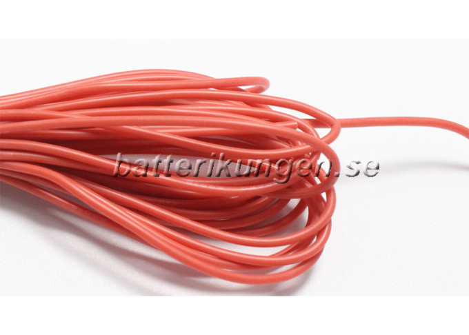 Silikonkabel 1m Röd - AWG 10