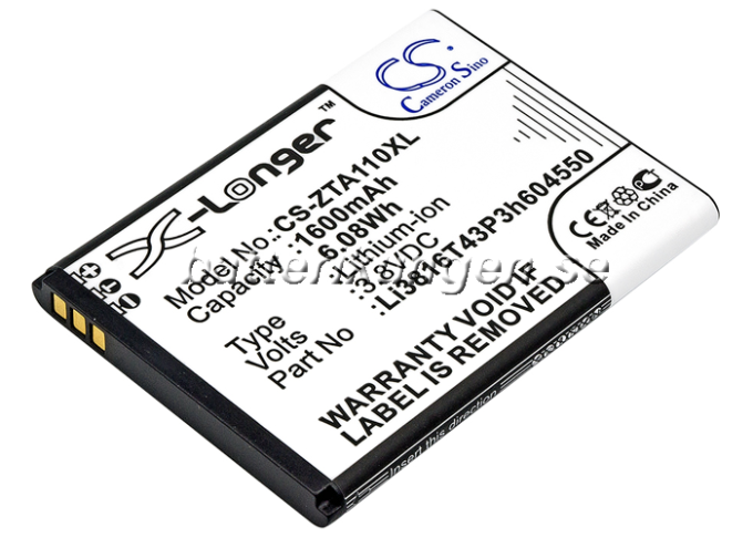 Batteri till ZTE Blade A110 mfl - 1.600 mAh