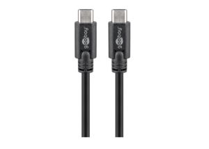 USB Typ C  <-> USB Typ C  - Svart  - 100 cm