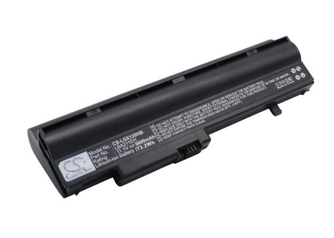 Batteri till LG X120 / X130 - 6.600 mAh - Svart
