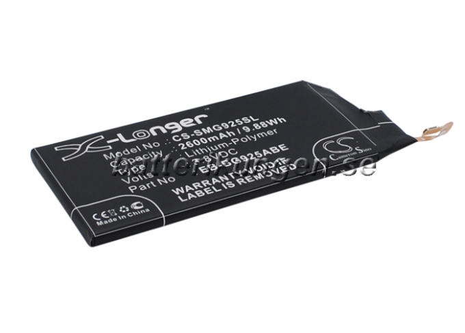 Batteri till Samsung Galaxy S6 Edge mfl - 2.600 mAh
