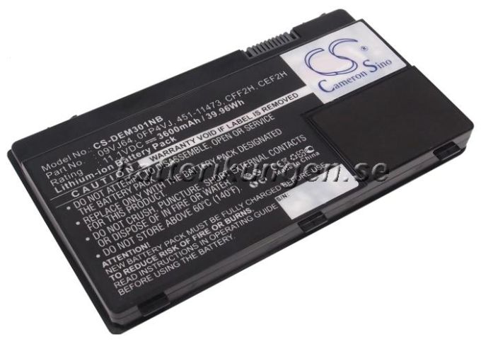 Batteri till Dell Inspiron M301z mfl - 3.600 mAh