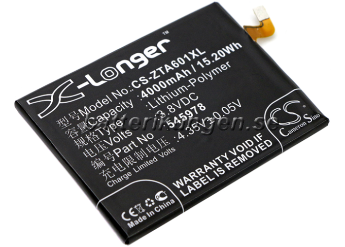 Batteri till ZTE Blade A601 mfl - 4.000 mAh