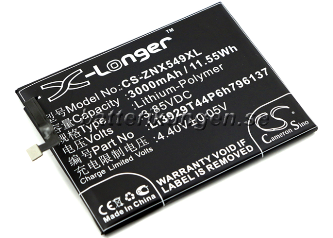 Batteri till ZTE Nubia Z11 Mini mfl - 3.000 mAh