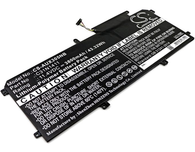 Batteri till Asus Zenbook U305CA6Y54 mfl - 3.800 mAh