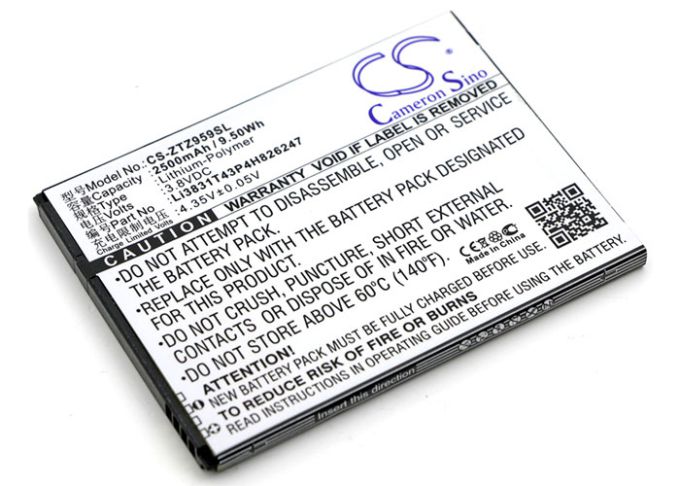 Batteri till ZTE GRAND X 3 mfl - 2.500 mAh