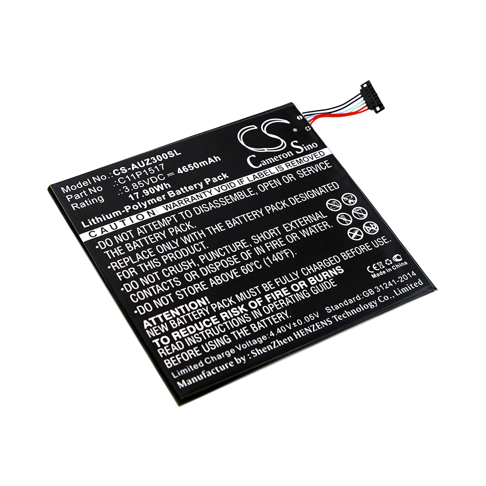 Batteri till Asus Pad ZenPad 10 Z0310M mfl - 4.650 mAh