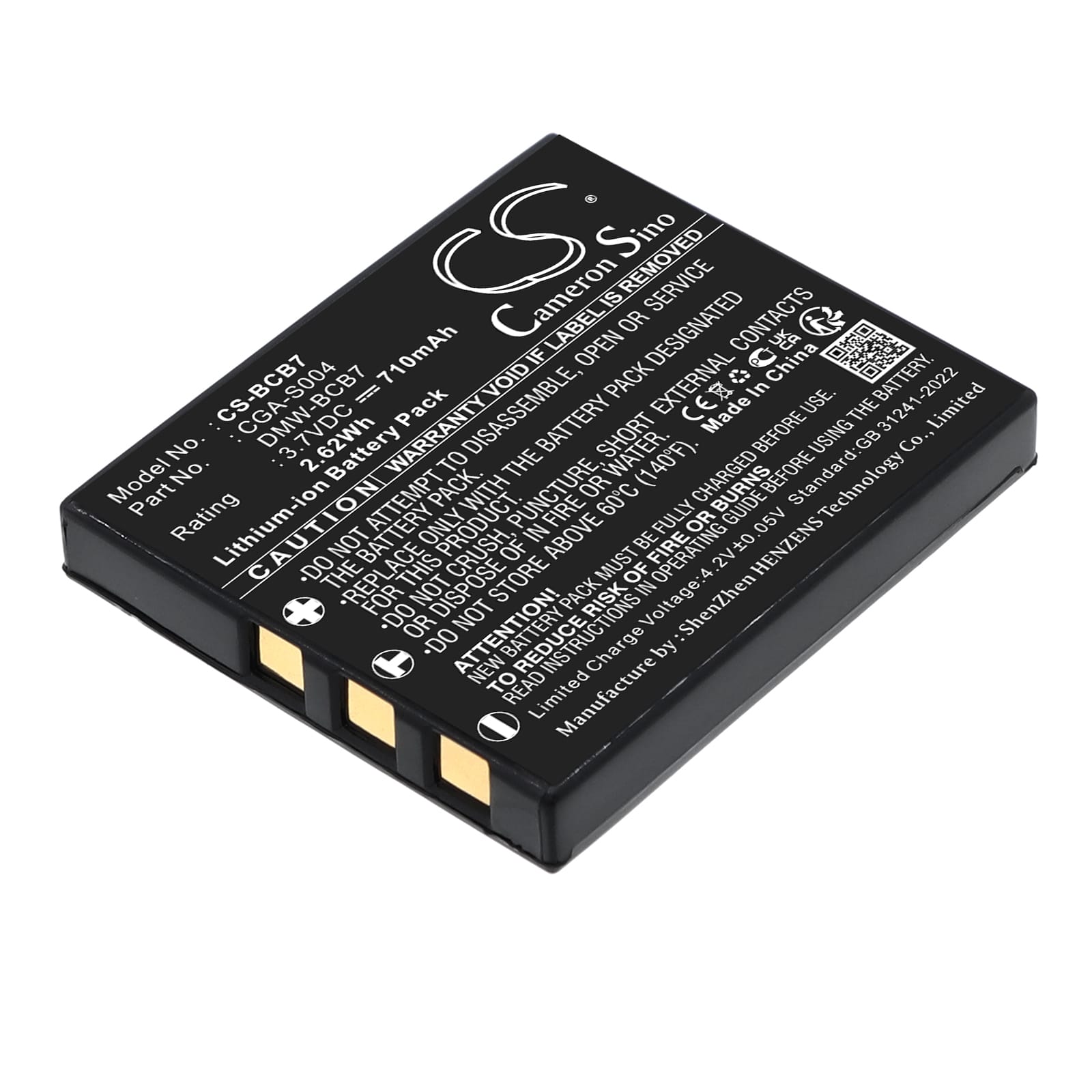 Batteri till Panasonic - CGA-S004 mfl