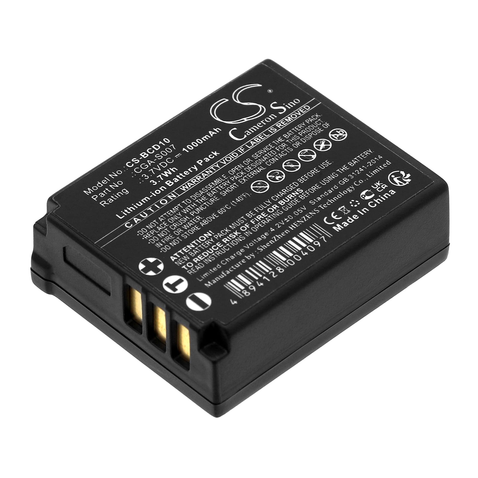 Batteri till Panasonic - CGA-S007 mfl