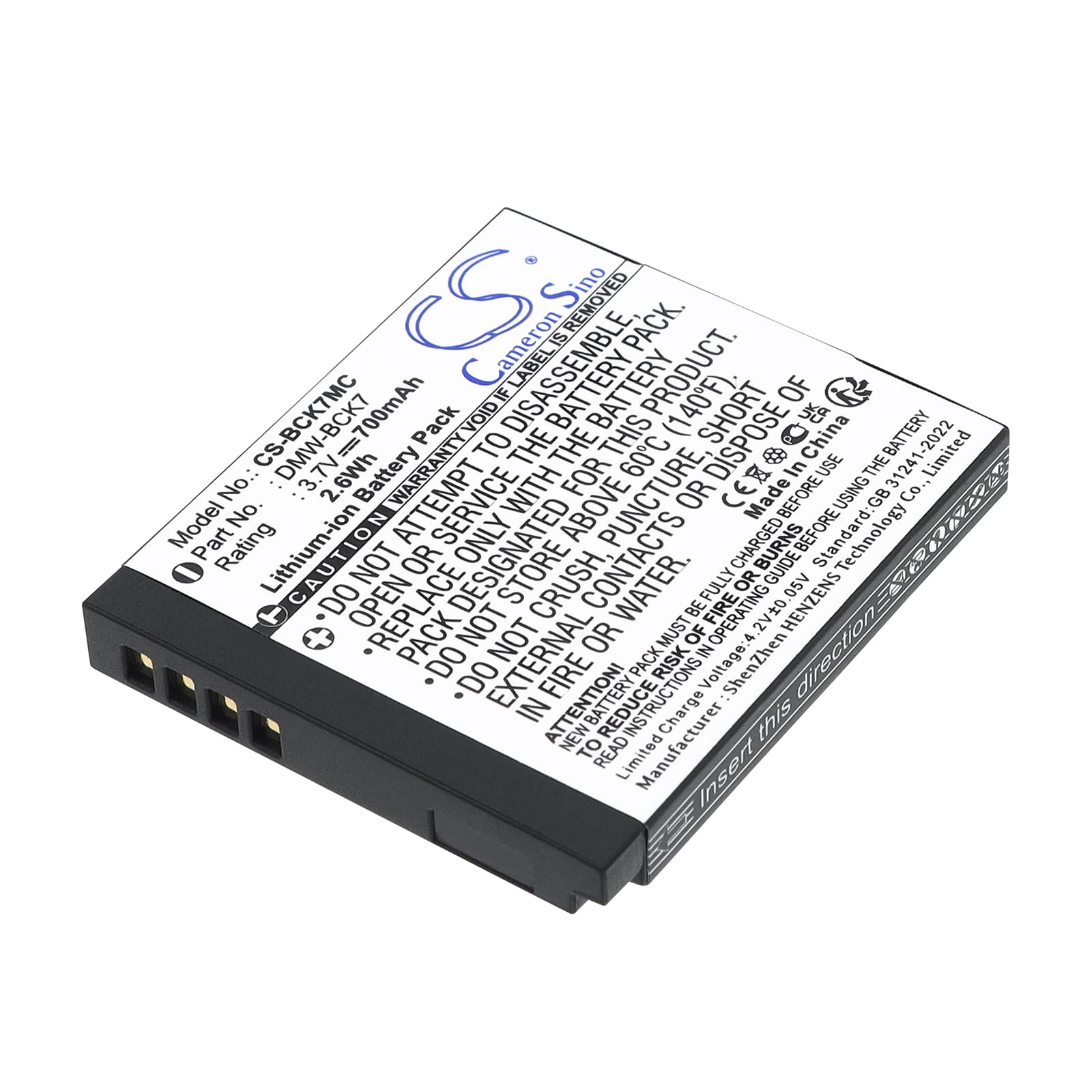 Batteri till Panasonic som ersätter VW-BCK7 mfl