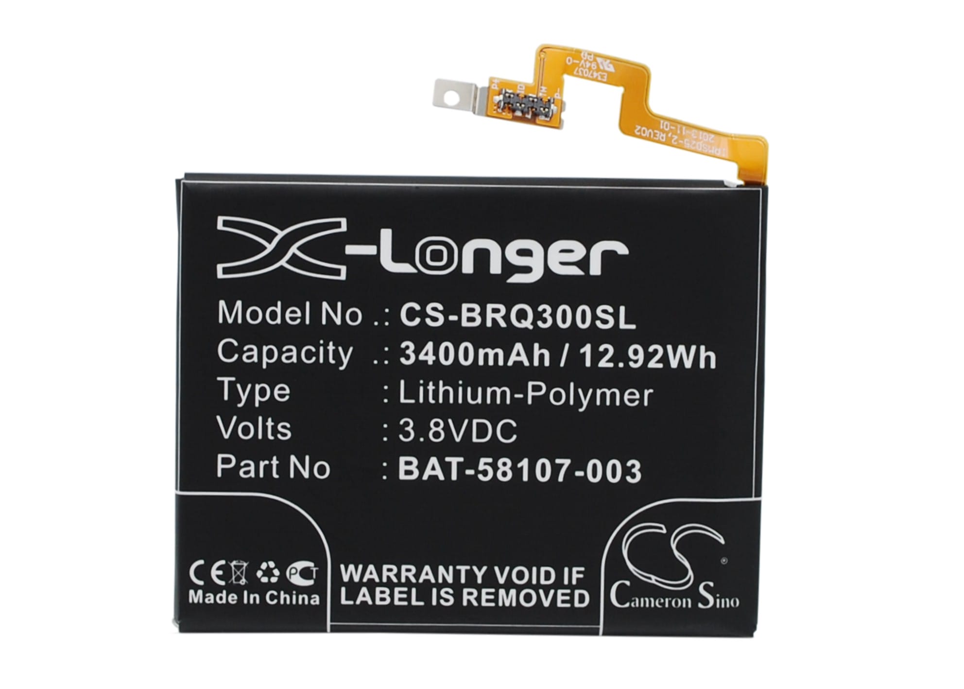 Batteri till BlackBerry Q30 mfl - 3.400 mAh
