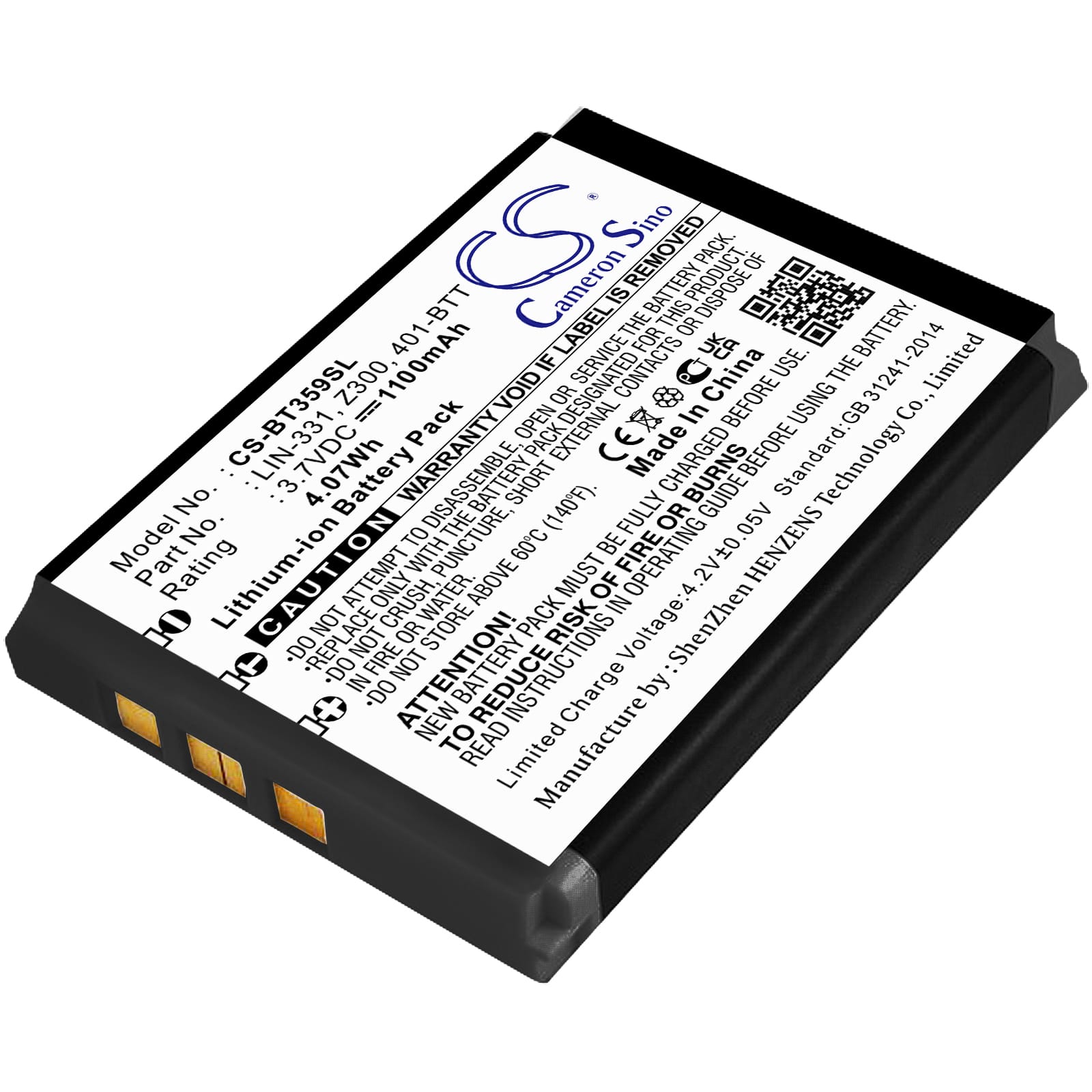 Batteri till GlobalSat BT-359 / TR-101