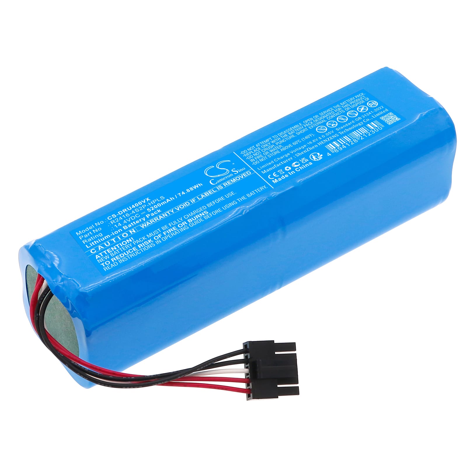 Batteri till Dreame Bot X30 Ultra /D10s plus mfl - 5.200 mAh