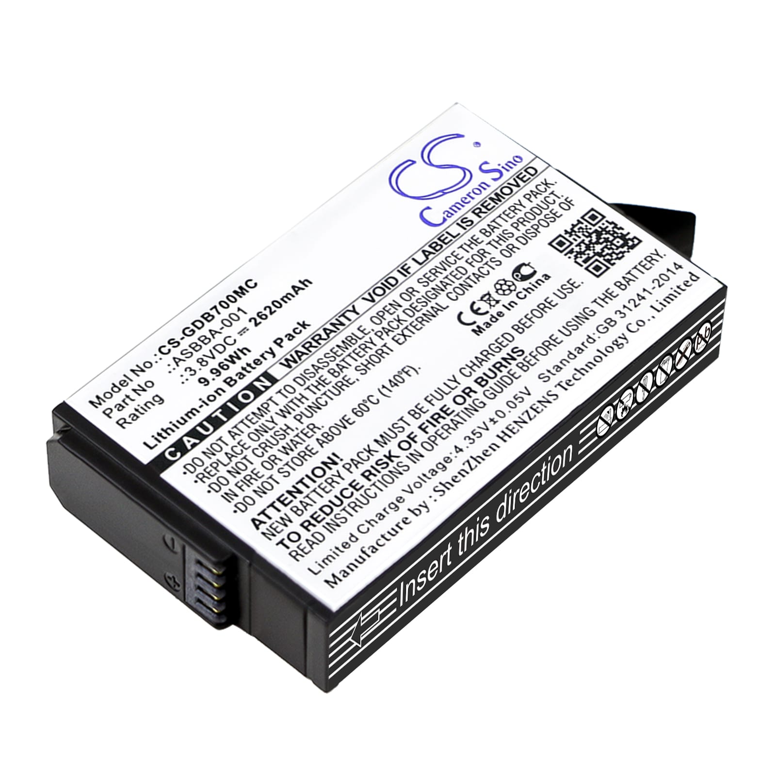Batteri till GoPro Fusion - 2.620 mAh