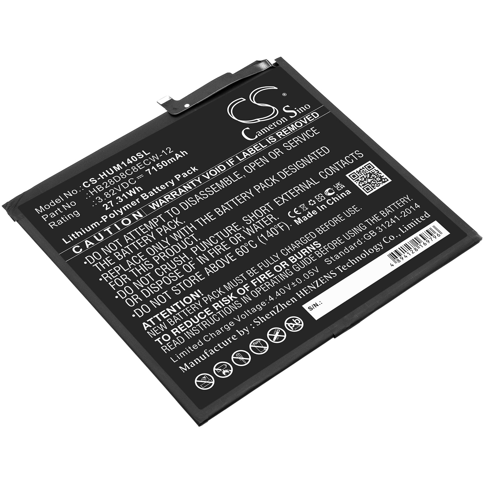 Batteri till Huawei MatePad 10.4 2020 - 7.150 mAh