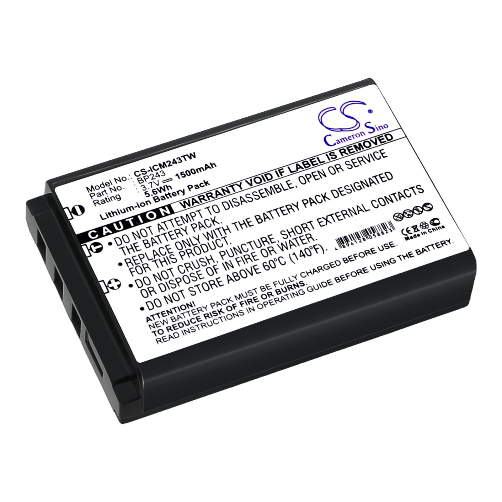 Batteri till Icom IC-E7 mfl - 1.500 mAh