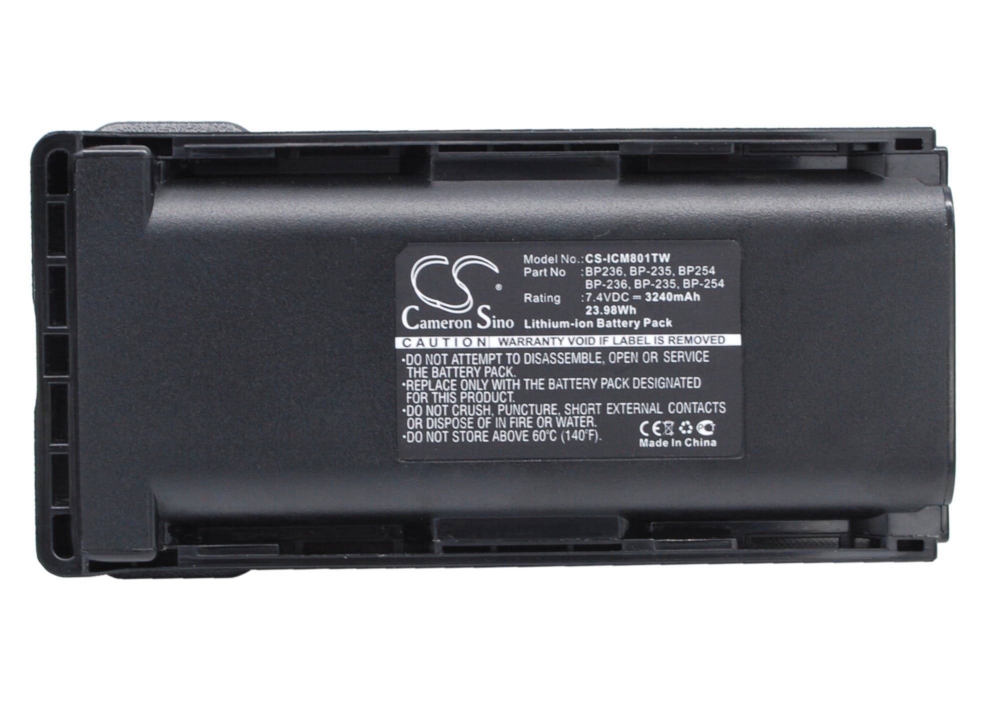 Batteri till Icom IC-F70 mfl - 3.240 mAh
