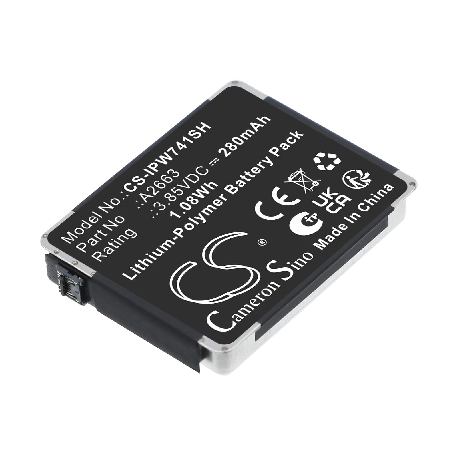 Batteri till Apple Watch Series S7 41mm mfl - 280 mAh