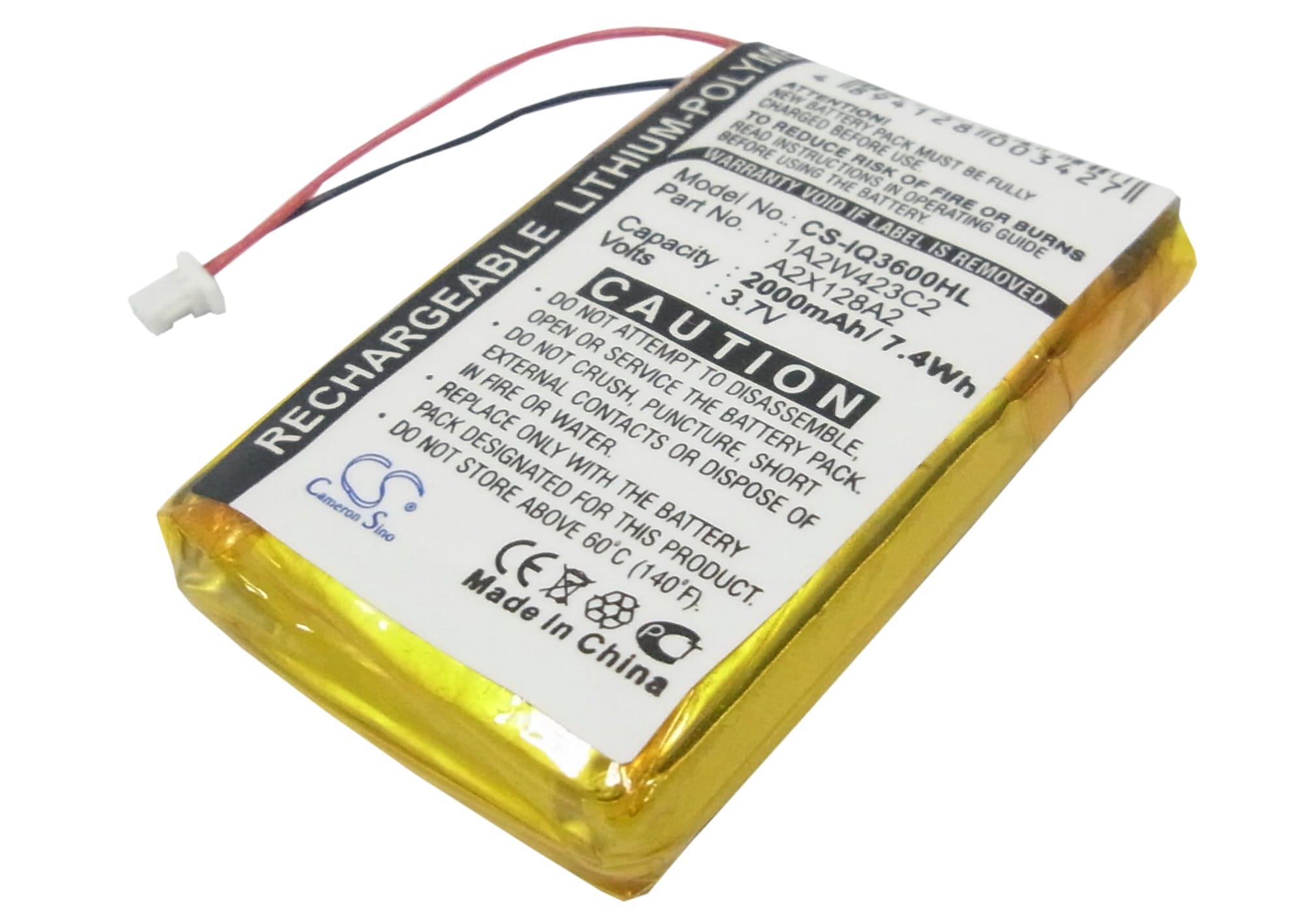 Batteri till Garmin iQue 3200 mfl - 2.000 mAh