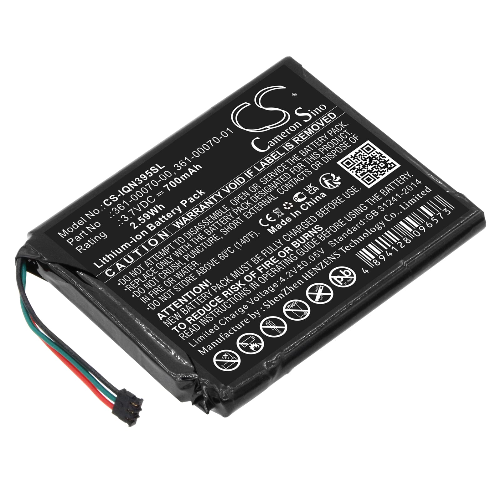 Batteri till Garmin 3597LMT mfl - 700 mAh