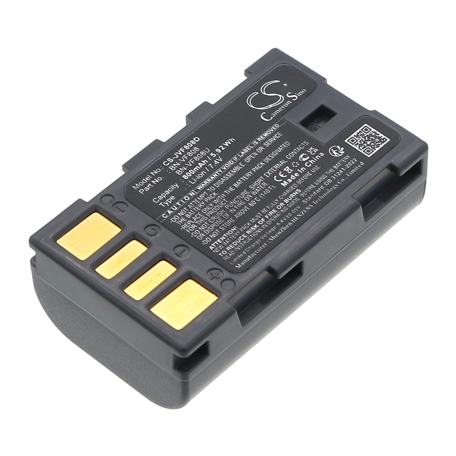 Batteri till JVC som ersätter BN-VF808 mfl