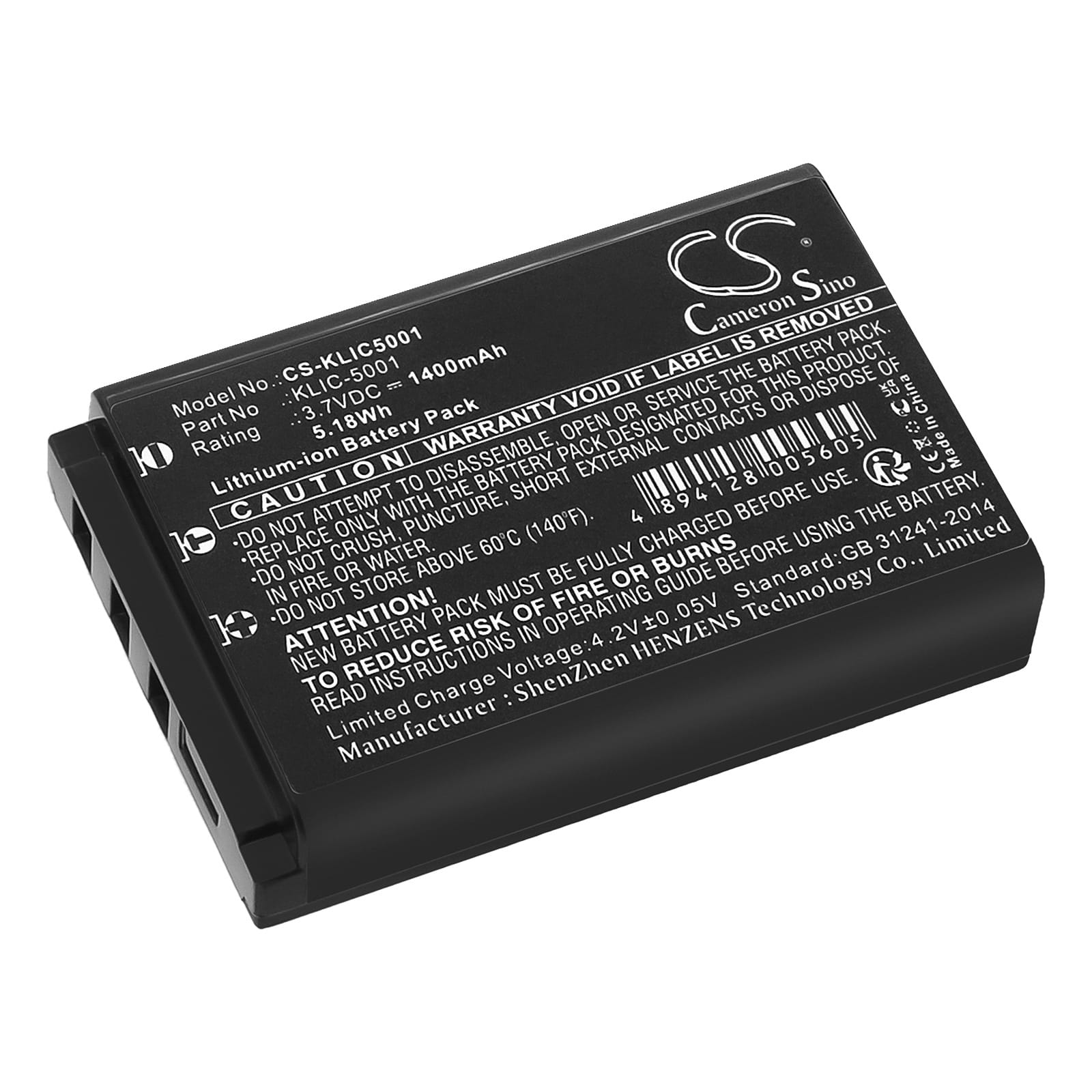 Batteri till Kodac - KLIC-5001