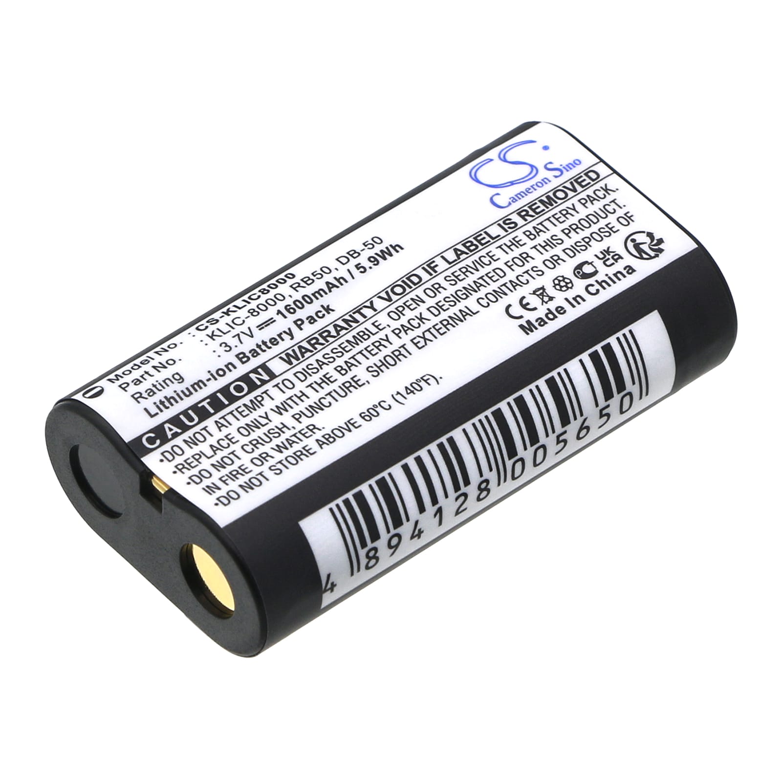 Batteri till Kodac som ersätter KLIC-8000