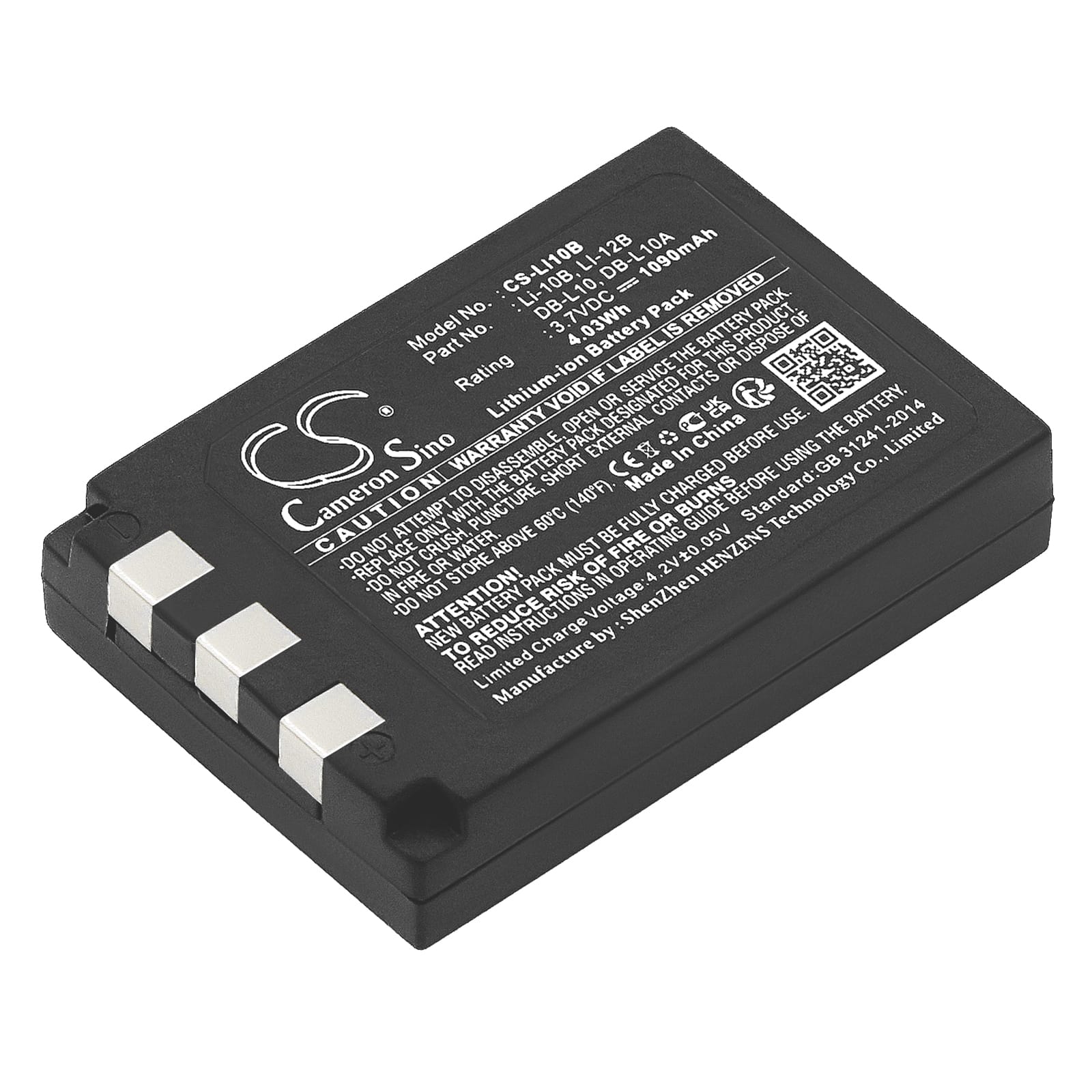 Batteri till Olympus som ersätter Li-10B/12B