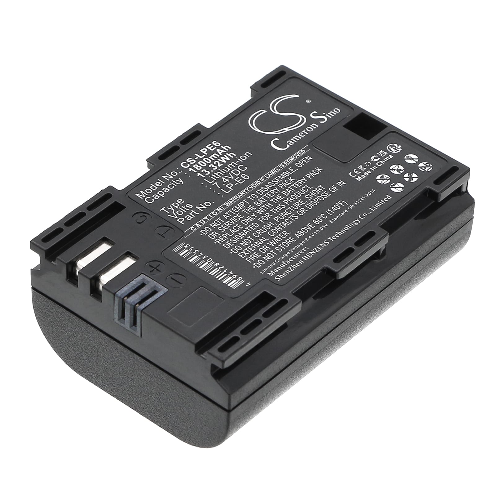 Batteri till Canon som ersätter LP-E6 - 1.800 mAh