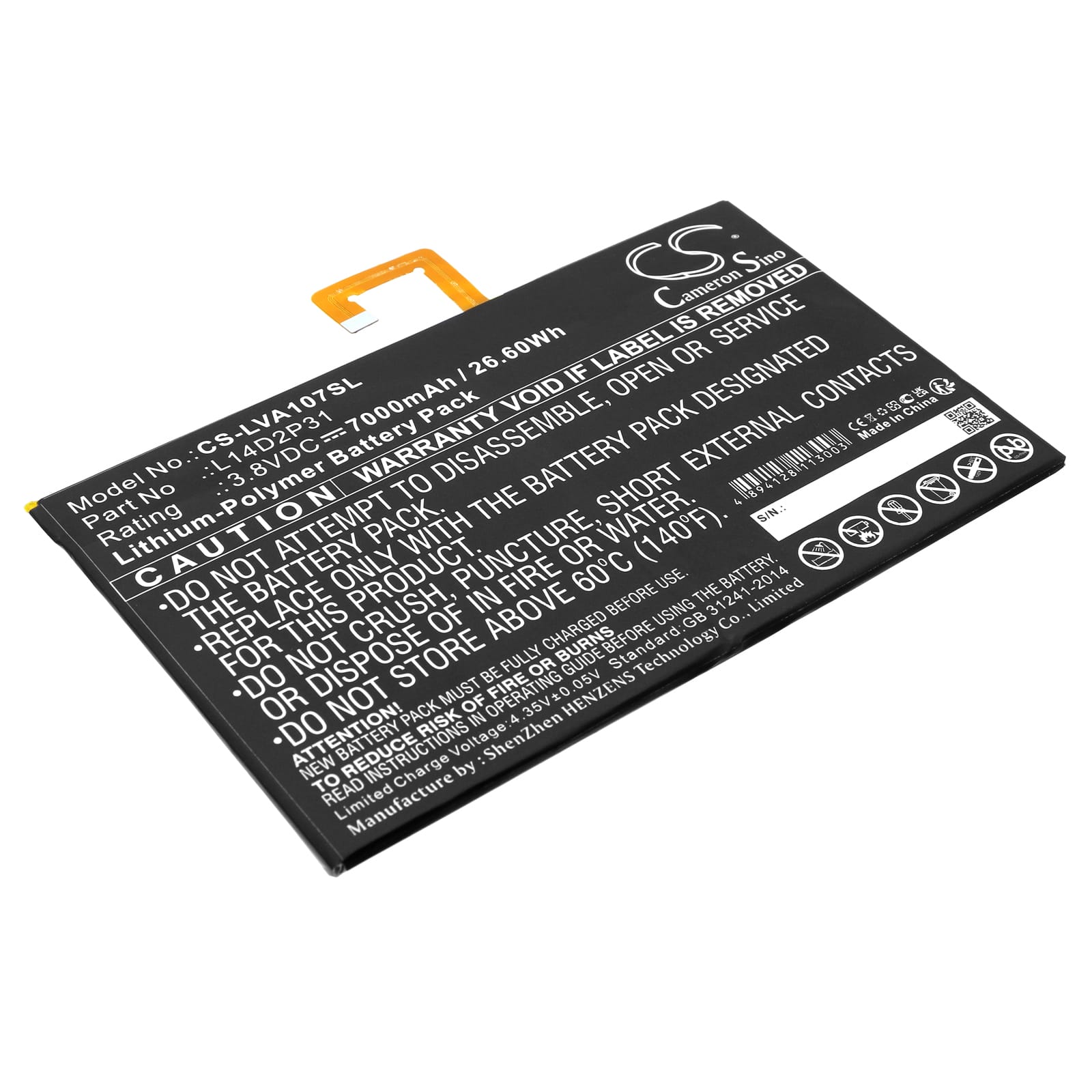 Batteri till Lenovo A10-70 mfl - 7.000 mAh