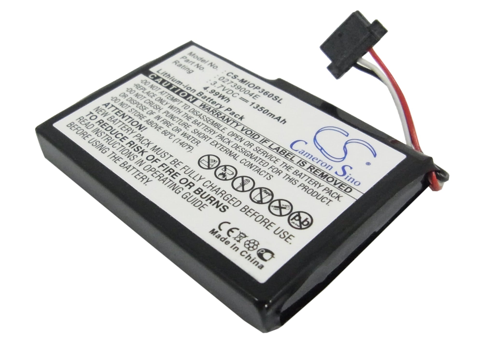 Batteri till Mitac P360 mfl - 1.350 mAh