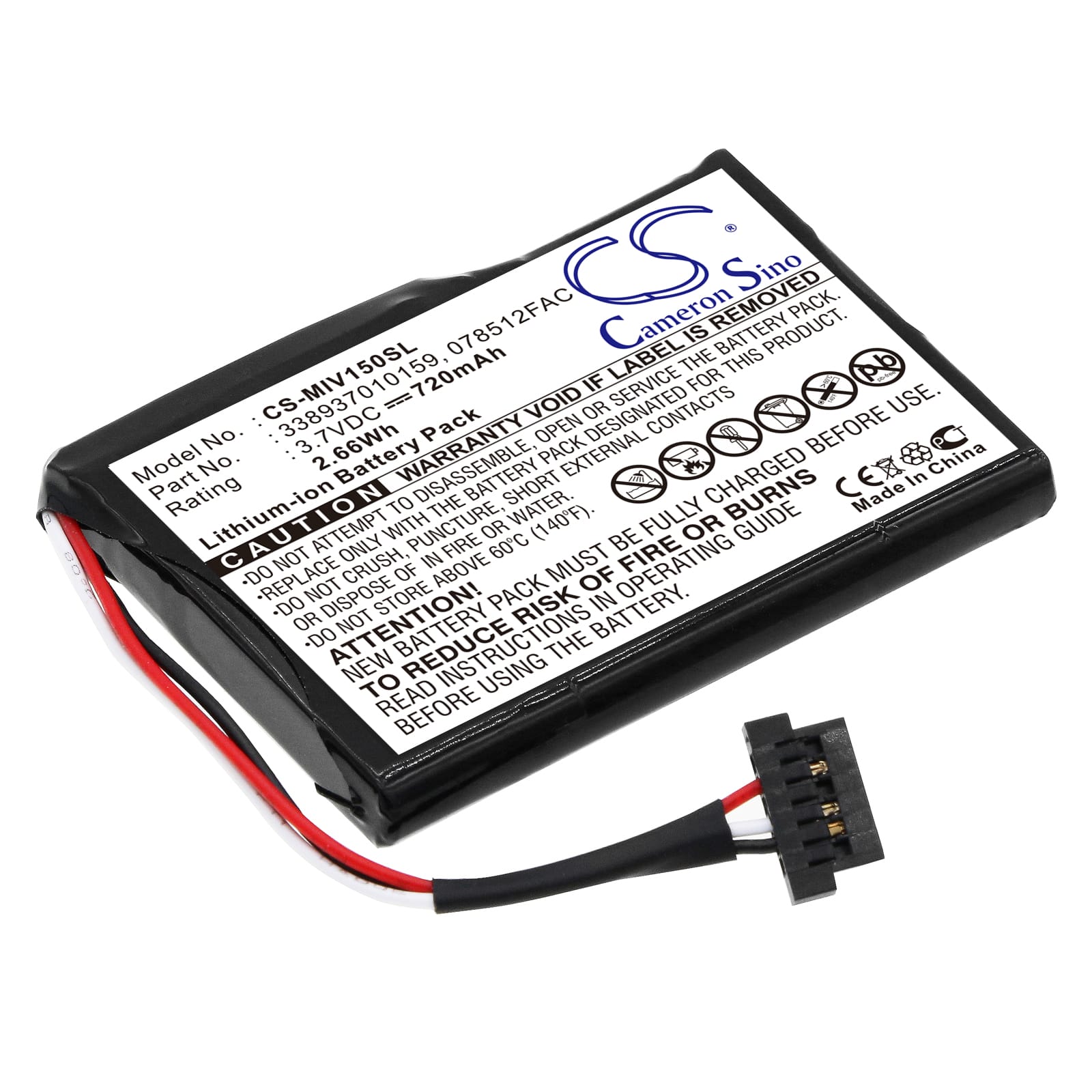 Batteri till Mitac Mio Moov 150