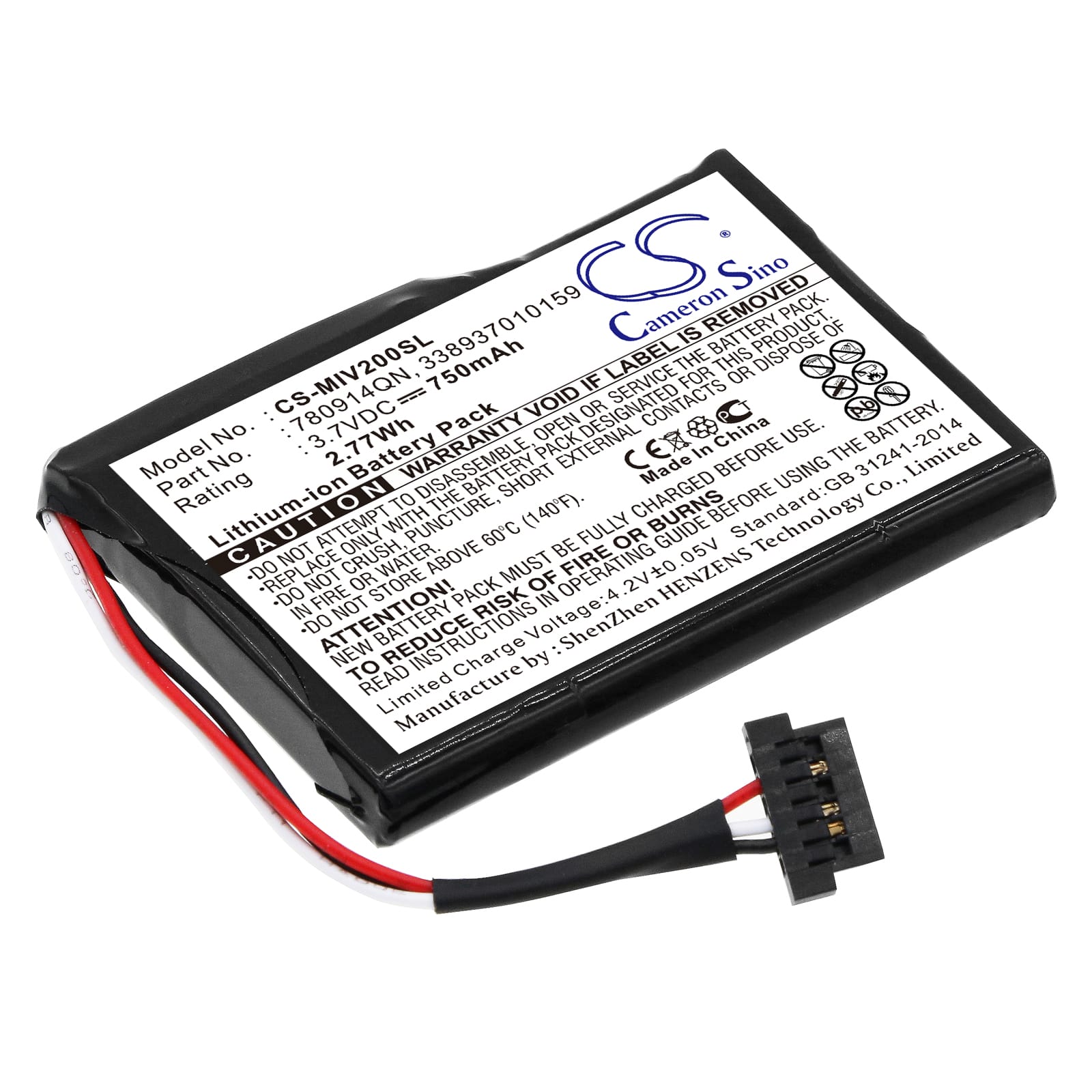 Batteri till Mitac Mio Moov 200 mfl