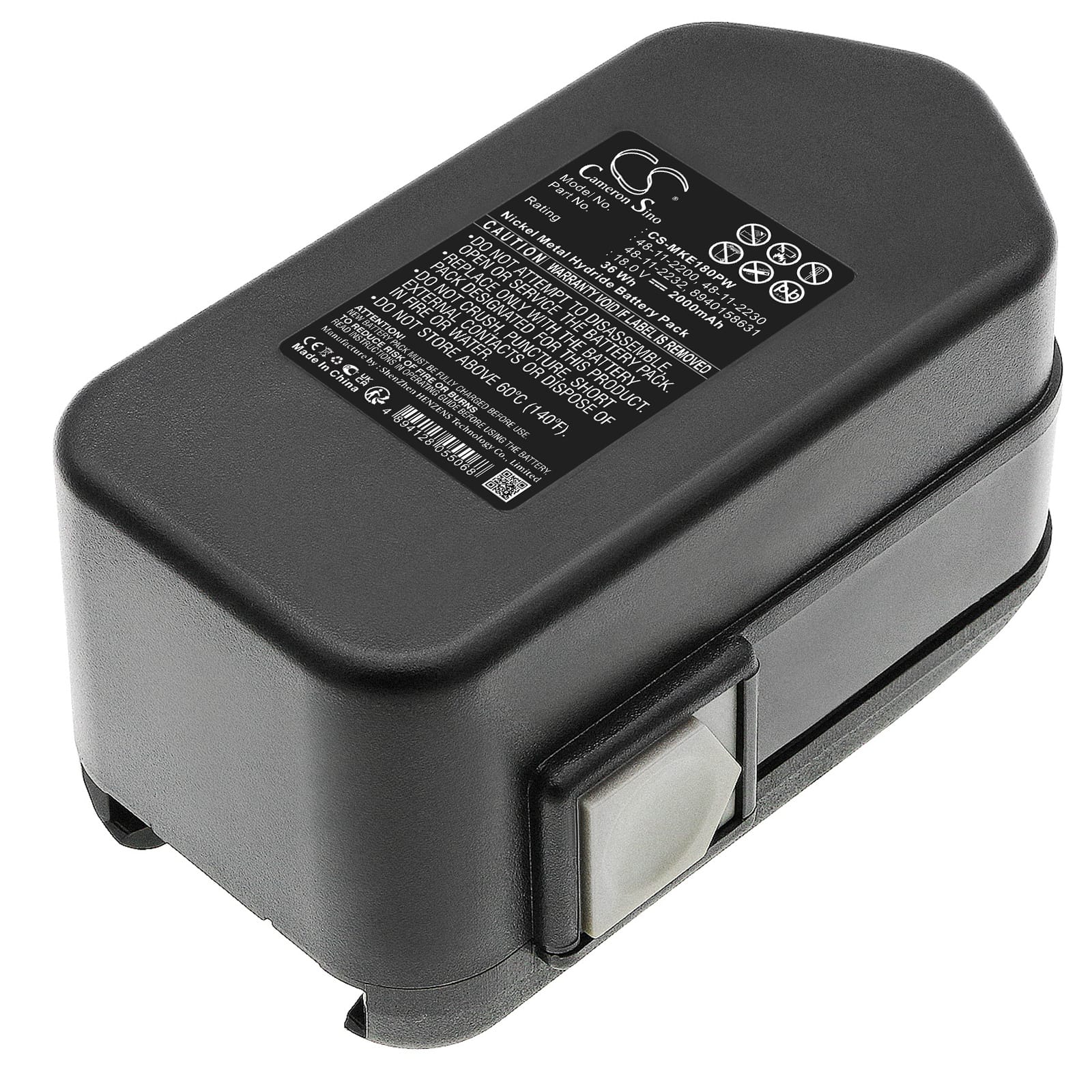 Batteri till Milwaukee 0521-20 mfl - 2.000 mAh