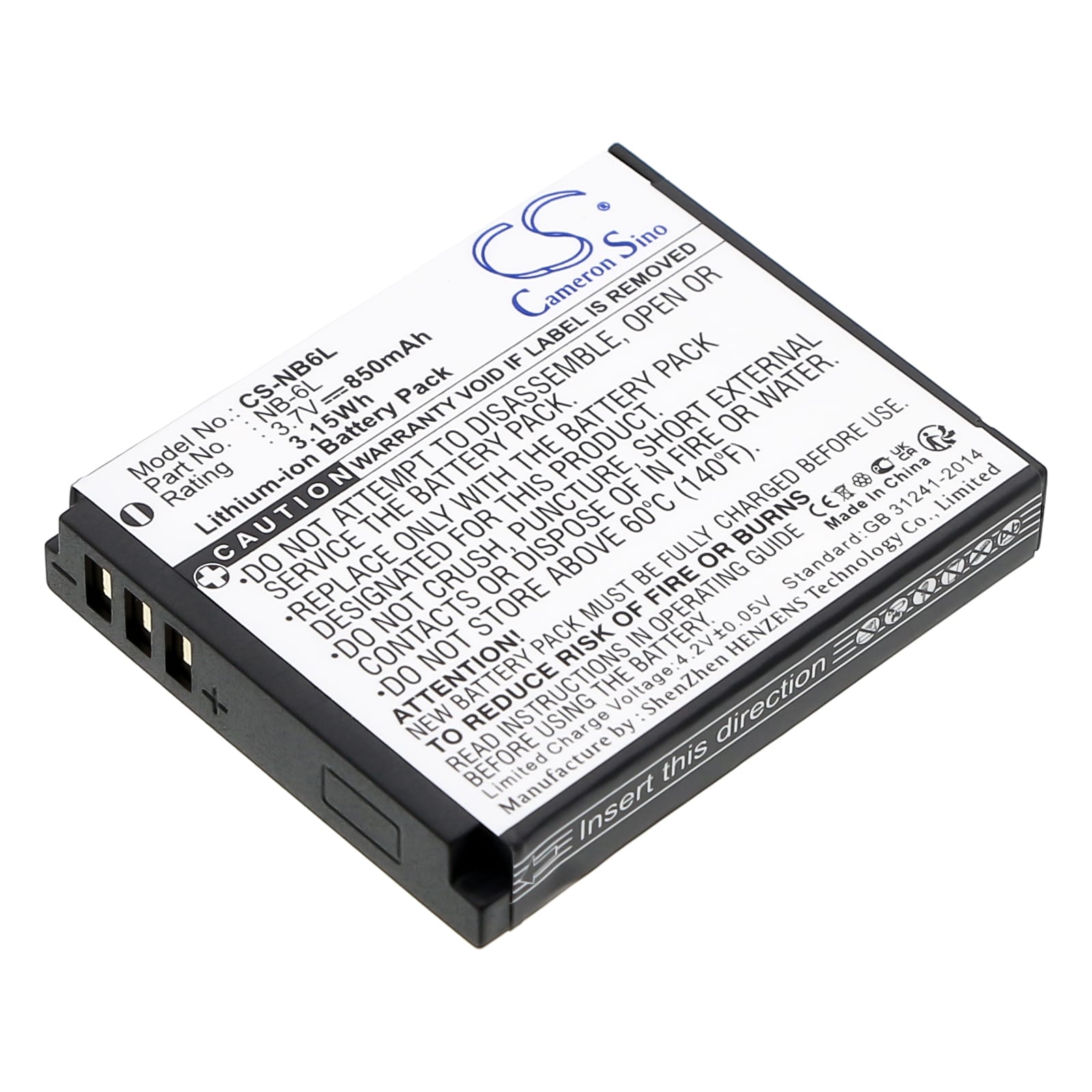 Batteri till Canon som ersätter NB-6L