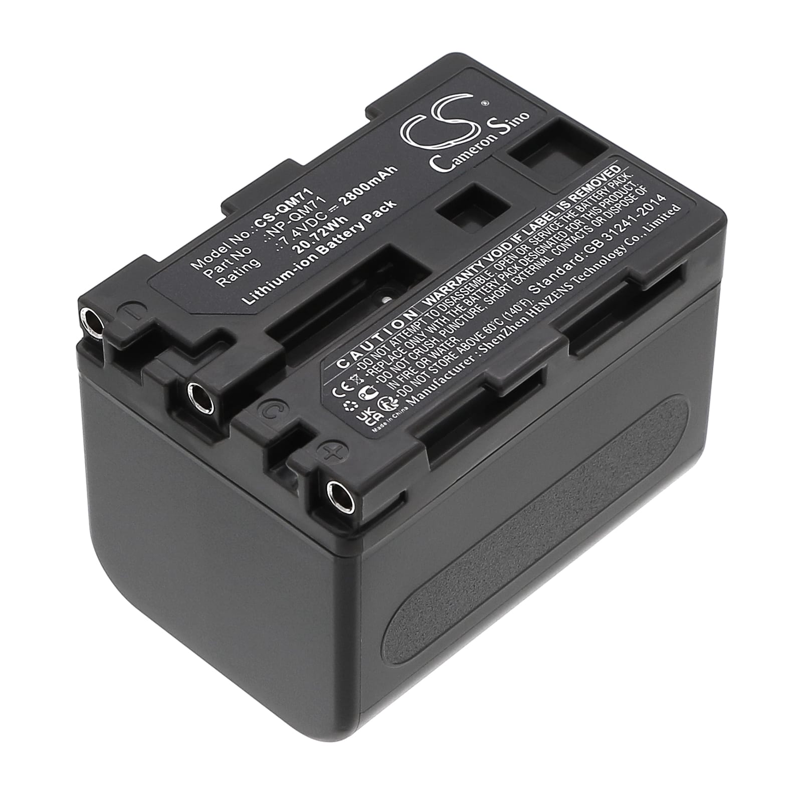 Batteri till Sony som ersätter NP-QM71