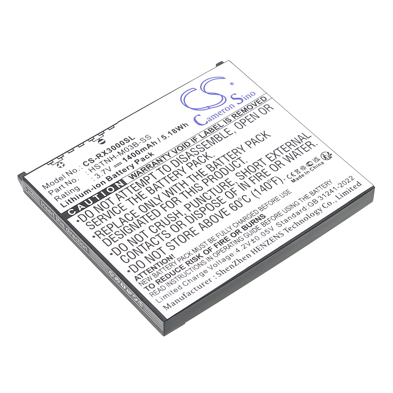 Batteri till iPAQ rx3000 mfl - 1.400 mAh