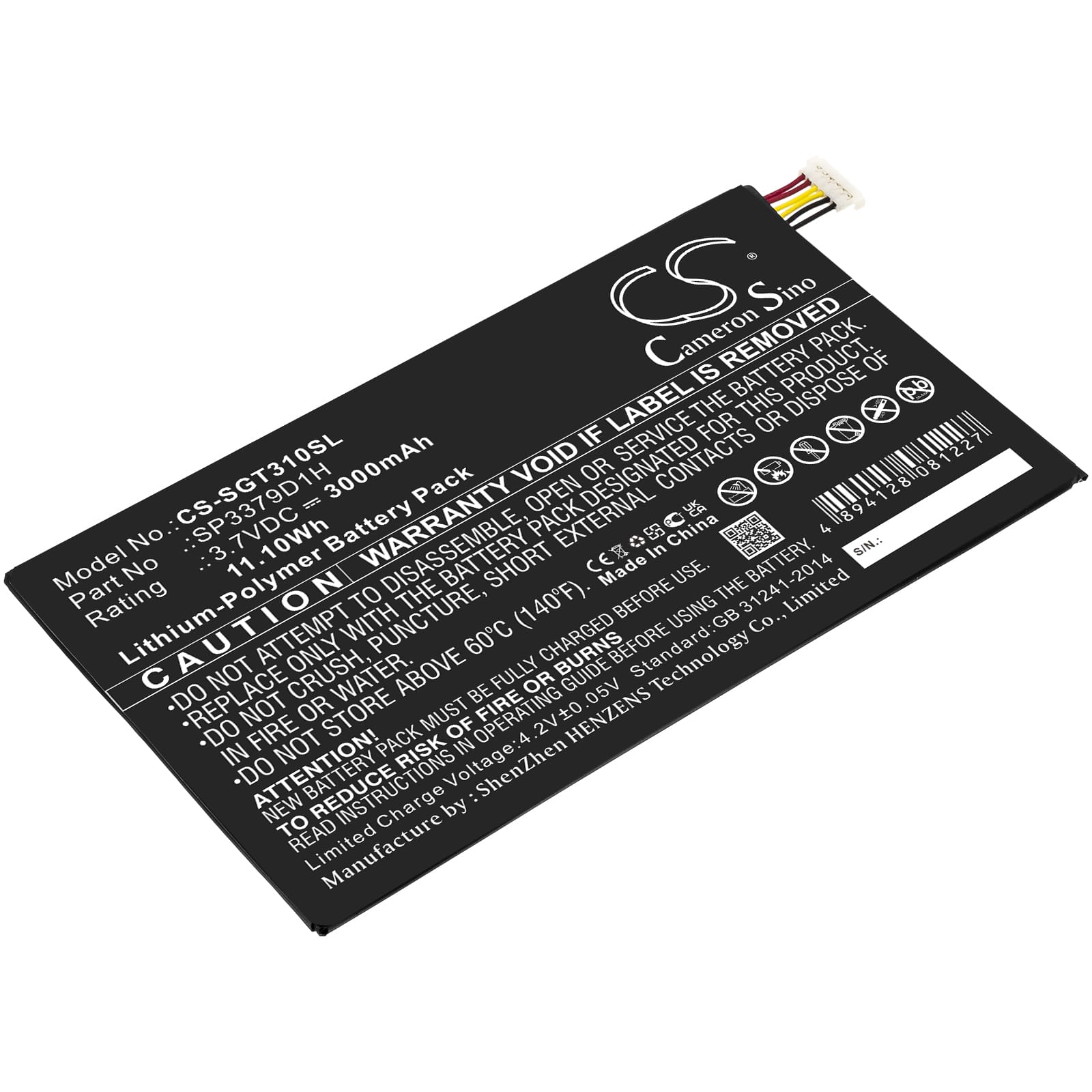 Batteri till Samsung Galaxy Tab 3 - 4.400 mAh