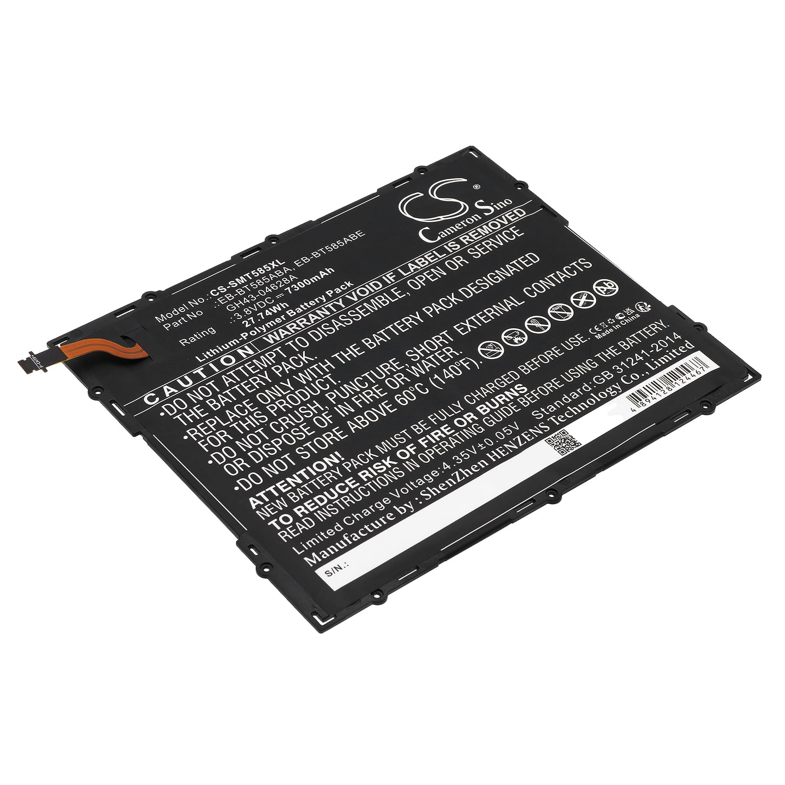 Batteri till Samsung Galaxy Tab A 10.1 2016 WiFi mfl - 7.300 mAh