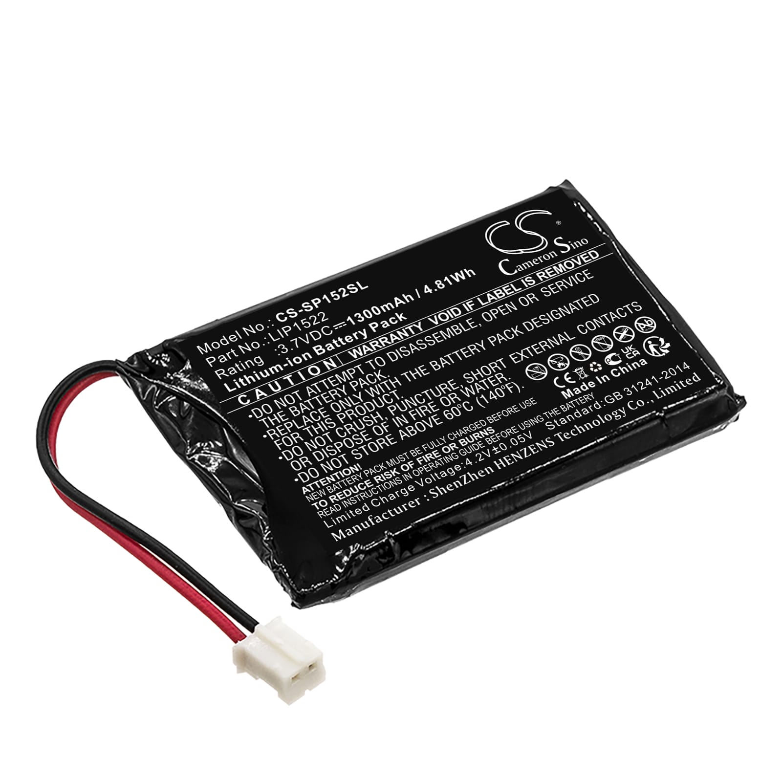 Batteri till Sony Dualshock 4 - 1.300 mAh
