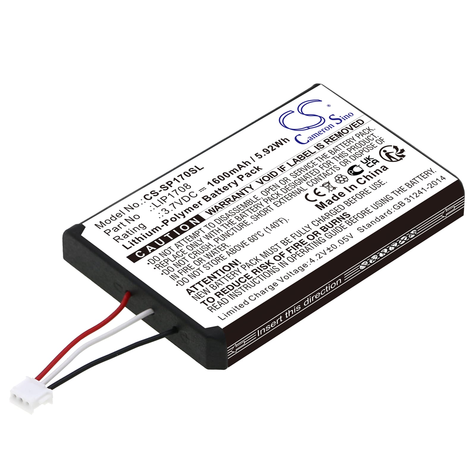 Batteri till Sony PS5 DualSense - 1.600 mAh