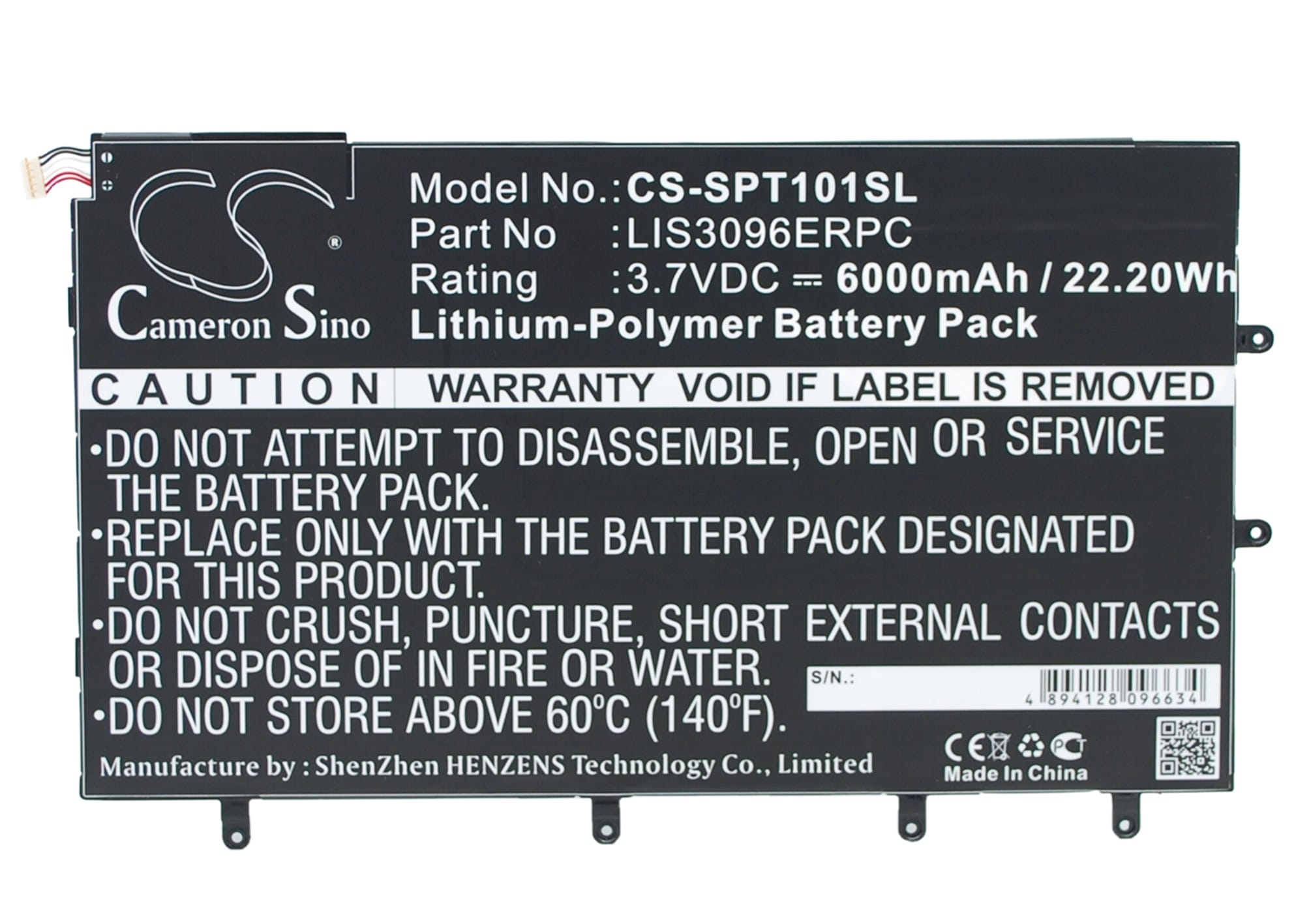Batteri till Sony Xperia Tablet Z 10.1 mfl - 6.000 mAh