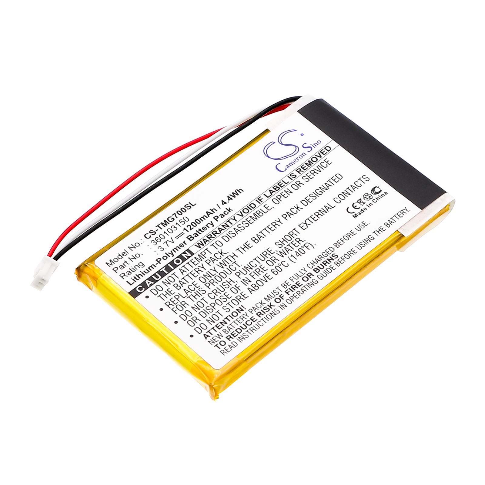 Batteri till TomTom Go 7000 mfl - 1.200 mAh