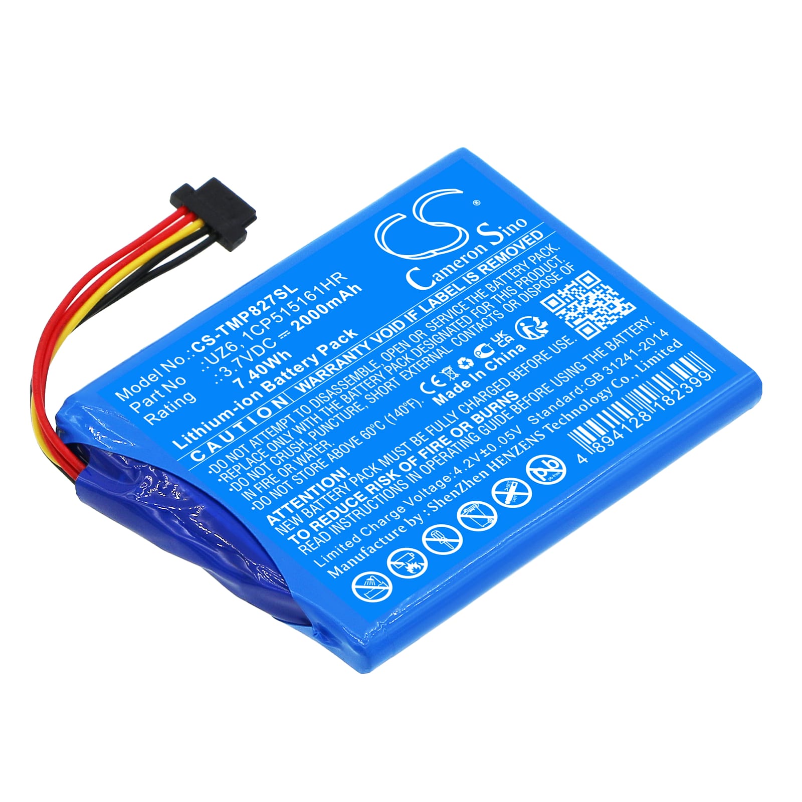 Batteri till TomTom 4F173 mfl - 2.000 mAh
